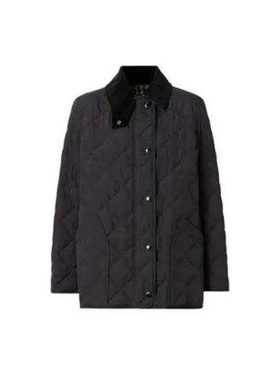 Diamond Quilted Thermoregulated Barn Jacket Black - BURBERRY - BALAAN 2