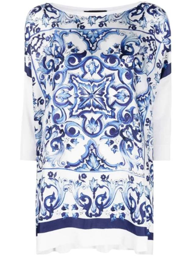 majolica print silk blouse FXH14TJAST9 - DOLCE&GABBANA - BALAAN 1