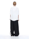 ROCHK WH Raglan open collar half knit top white - CHANCE'S NOI - BALAAN 7