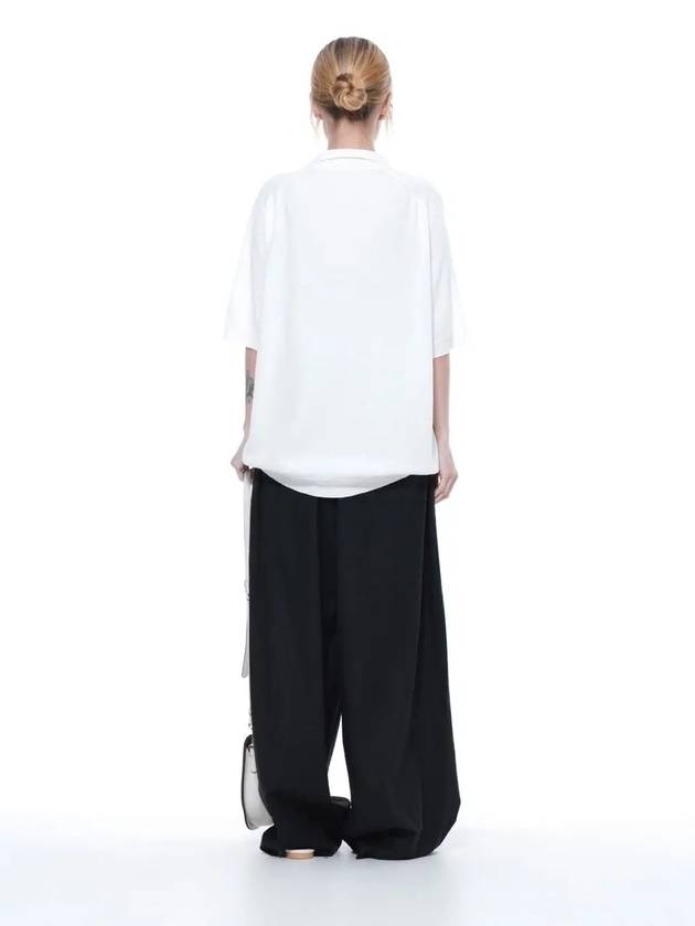 Women s ROCHK WH Reglan open collar half knit white - CHANCE'S NOI - BALAAN 6