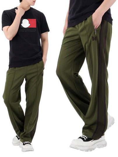 Poly Smooth Narrow Track Pants Olive - NEEDLES - BALAAN 2