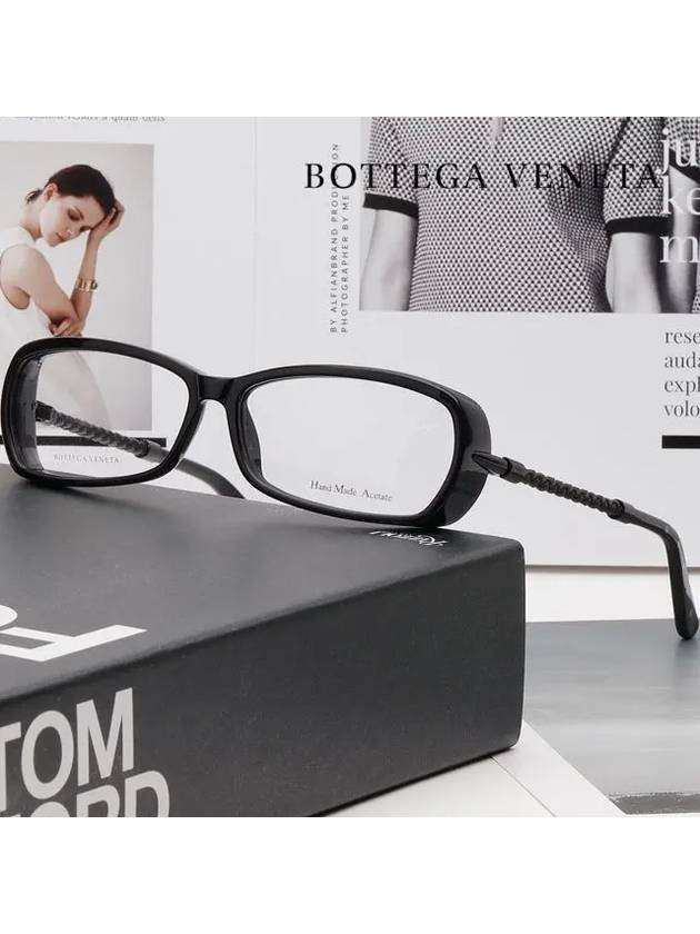 Glasses frame BV97 AQM black horn rim - BOTTEGA VENETA - BALAAN 2