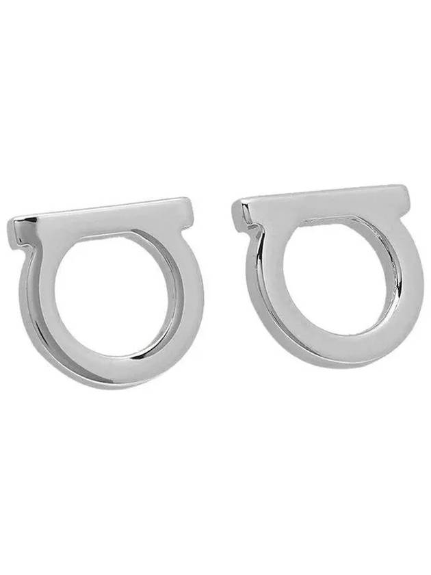 Gancini Earrings Silver - SALVATORE FERRAGAMO - BALAAN 3