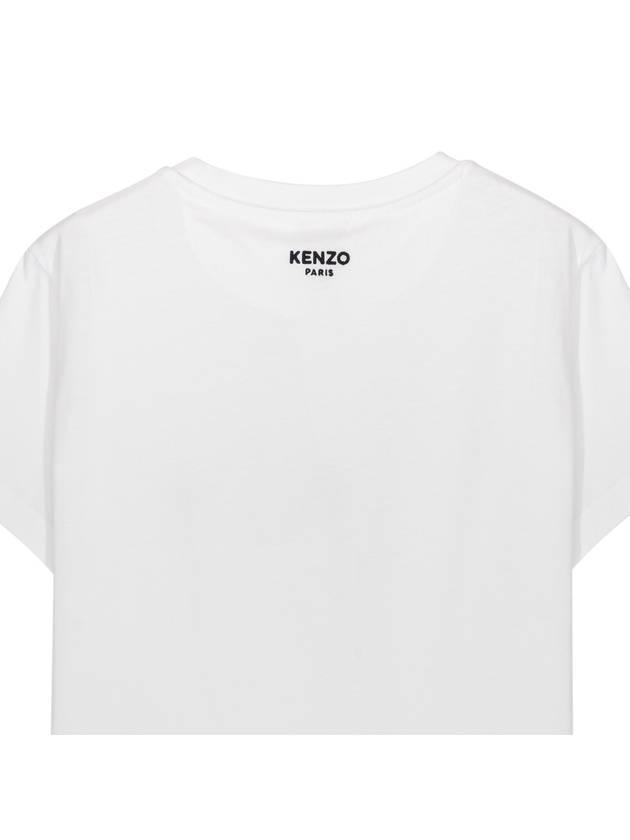 Pop Embroidered Short Sleeve T-Shirt White - KENZO - BALAAN 6