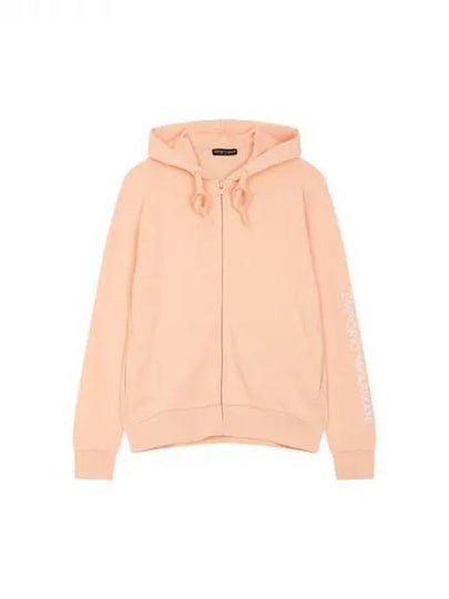 UNDERWEAR Women s Embroidered Logo Lounge Hooded Zip up Natural 270220 - EMPORIO ARMANI - BALAAN 1