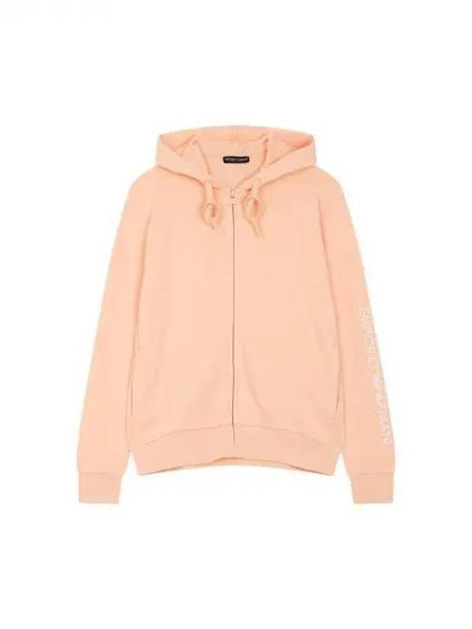 UNDERWEAR Women s Embroidered Logo Lounge Hooded Zip up Natural 270220 - EMPORIO ARMANI - BALAAN 1