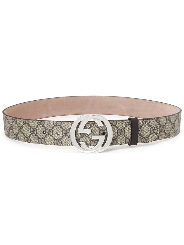 Interlocking GG Buckle Supreme Belt Beige - GUCCI - BALAAN 3