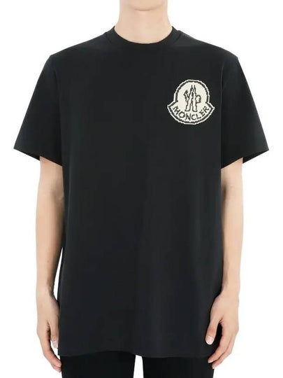 Men s Logo Print Short Sleeve Black 8C00004 83927 998 - MONCLER - BALAAN 2