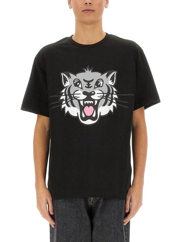 Kenzo "Happy Tiger" T-Shirt - KENZO - BALAAN 1