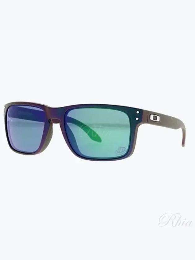 Holbrook Troy Lee Designs Series Matte Purple Green Shift Frame Prizm Jade Lenses OO9102 T455 - OAKLEY - BALAAN 2