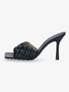 Quilted Nappa Sandal Heels Inkwell - BOTTEGA VENETA - BALAAN 2