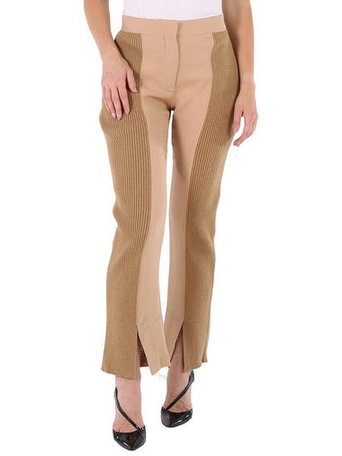 Burberry Ladies Soft Fawn Wide Leg Smart Trousers, Brand Size 6 (US Size 4) - BURBERRY - BALAAN 1