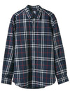 Men's Vintage Check Long Sleeve Shirt Navy - BURBERRY - BALAAN 9