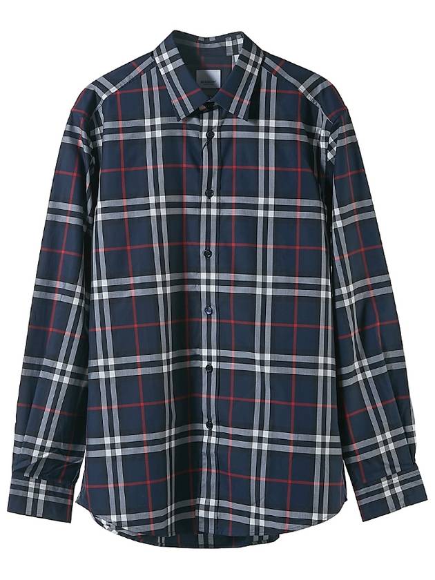 Men's Vintage Check Long Sleeve Shirt Navy - BURBERRY - BALAAN 9