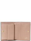 V Logo Signature Flap Compact Half Wallet Rose Canel - VALENTINO - BALAAN 5