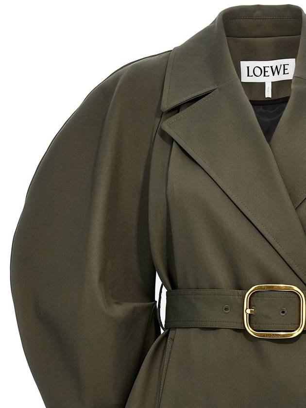 Loewe Double-Breasted Drill Trench Coat - LOEWE - BALAAN 3