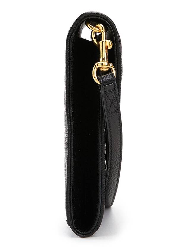 Grain De Poudre Cassandre Clutch Bag Black - SAINT LAURENT - BALAAN 4