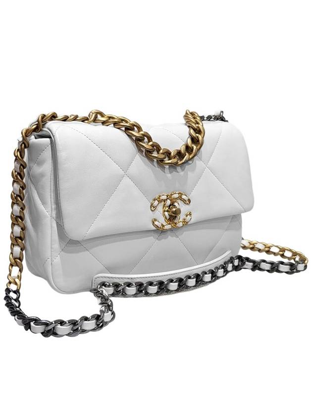 Women s AS1160 White 19 Chain Medium Flap Bag New Built in Chip - CHANEL - BALAAN 2