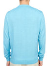 Men's Crew Neck Wool Knit Top Blue - DRUMOHR - BALAAN 5