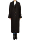 Virgin Wool Blend Single Breasted Coat CO0170148999B - PATOU - BALAAN 4