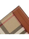 Check Print Leather Card Holder Beige - BURBERRY - BALAAN 8