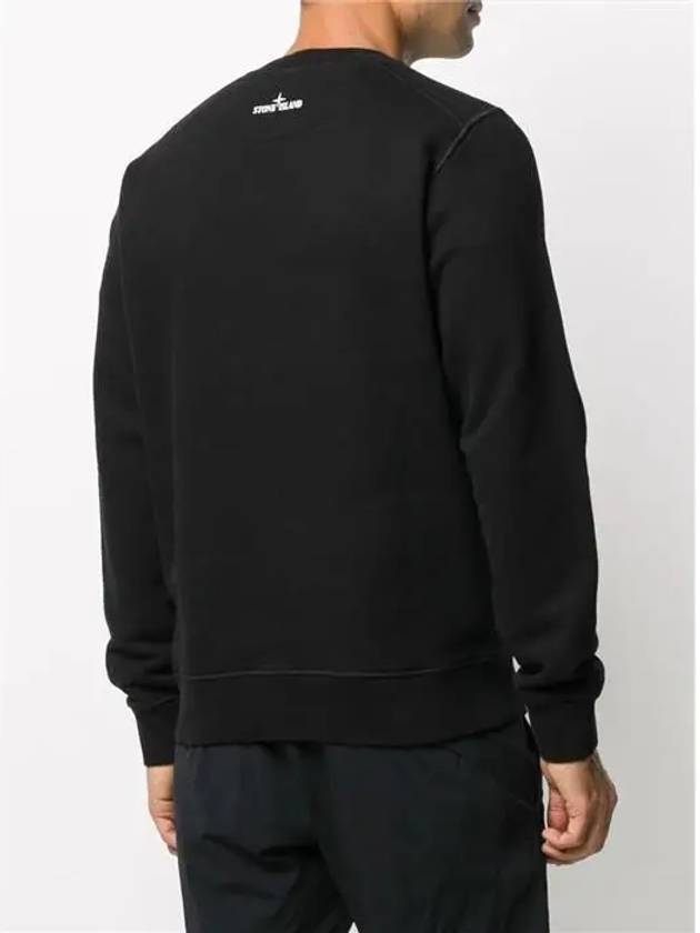 Compass Embroidery Logo Sweatshirt Black - STONE ISLAND - BALAAN 5