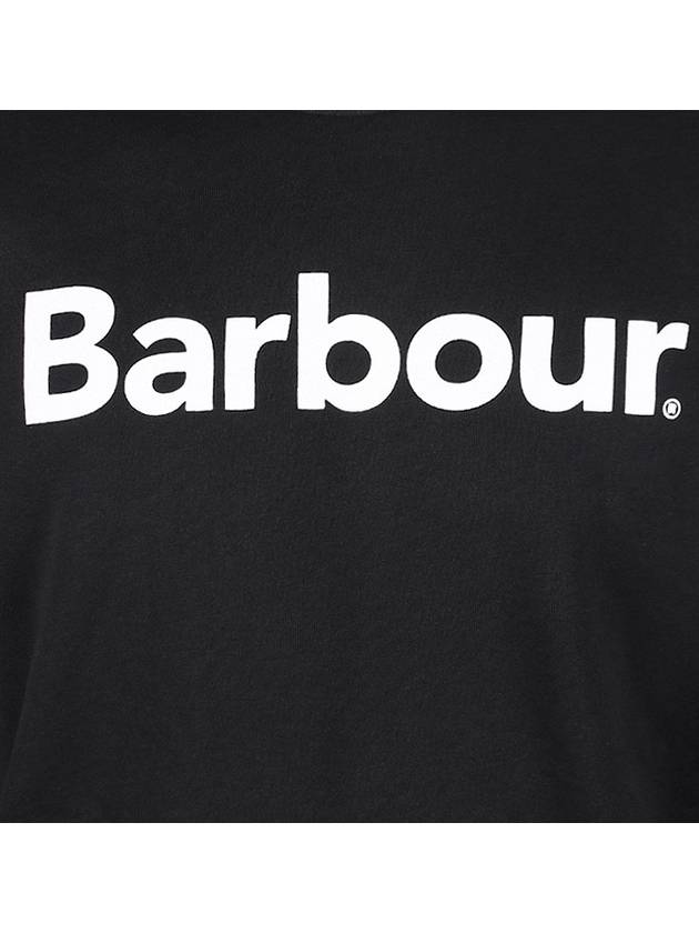 Logo Print Cotton Sweatshirt Black - BARBOUR - BALAAN 7