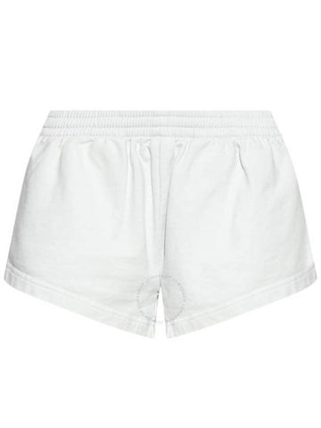 Balenciaga Ladies Dirty White Flared Elasticated-Waist Shorts, Size Small - BALENCIAGA - BALAAN 1