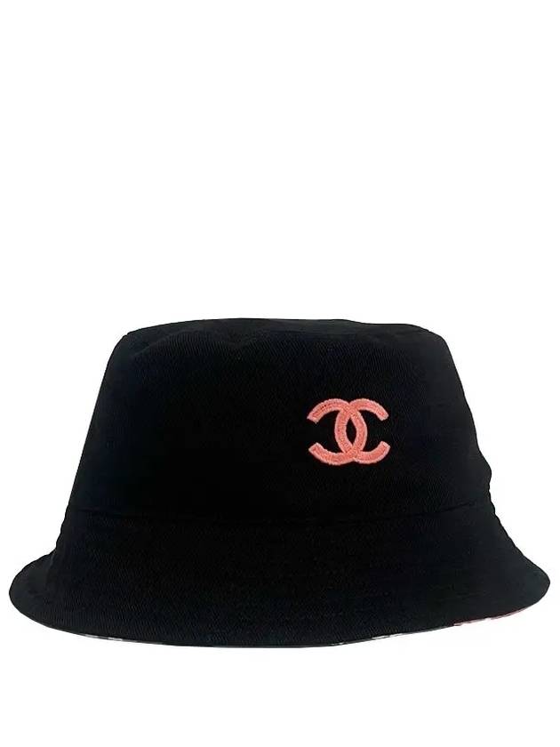 CC Logo Reversible Bucket Hat Black - CHANEL - BALAAN 3