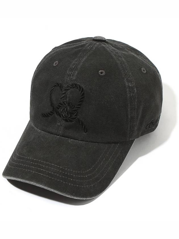 Heart Note Embroidered Ball Cap Black - OGARP - BALAAN 3