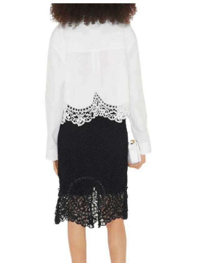 Women's Macrame Lace Pencil Skirt Black - BURBERRY - BALAAN 3