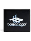 Logo Print Leather Half Wallet Black - BALENCIAGA - BALAAN 2