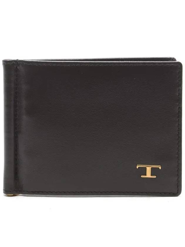 Men's T Logo Money Clip Bicycle Wallet Dark Brown - TOD'S - BALAAN.