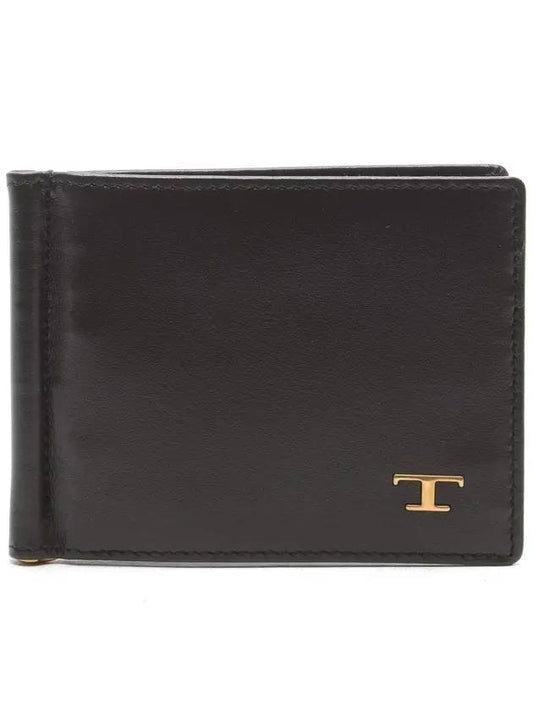 Men's T Logo Money Clip Bicycle Wallet Dark Brown - TOD'S - BALAAN.