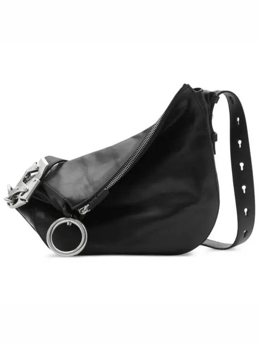 Knight Leather Small Shoulder Bag Black - BURBERRY - BALAAN 2