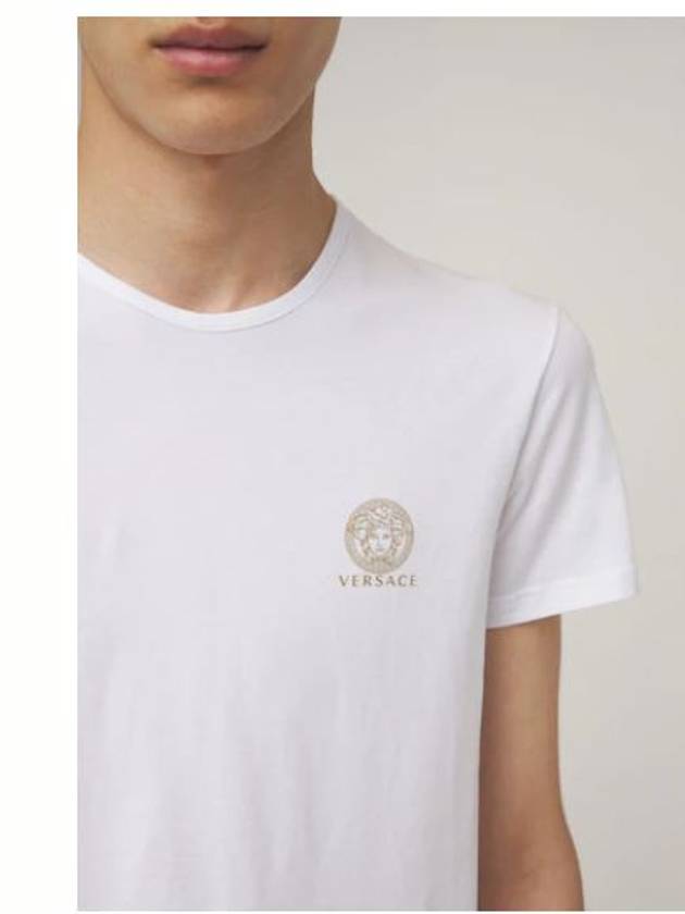 Men's Logo Medusa Cotton Short Sleeve T-Shirt White - VERSACE - BALAAN 4