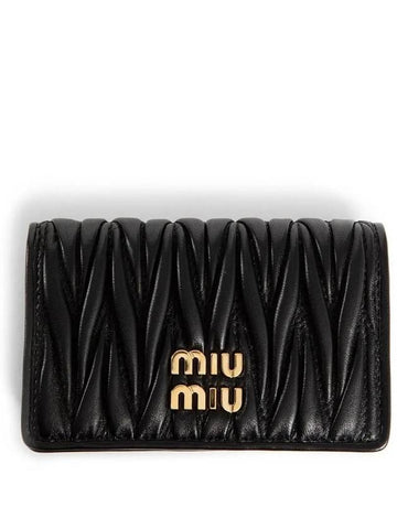 5MC1222FPPF0002 Matelasse Nappa Wallet MiuMiu - MIU MIU - BALAAN 1