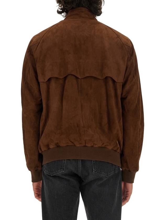 G9 Slim Fit Suede Jacket Brown - BARACUTA - BALAAN 4