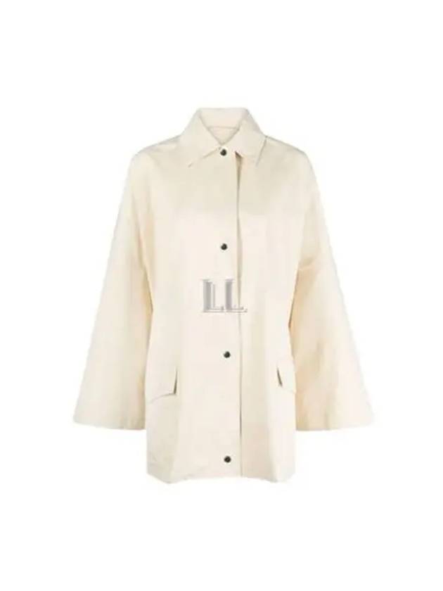 Collared Button-Up Jacket Cream - TOTEME - BALAAN 2