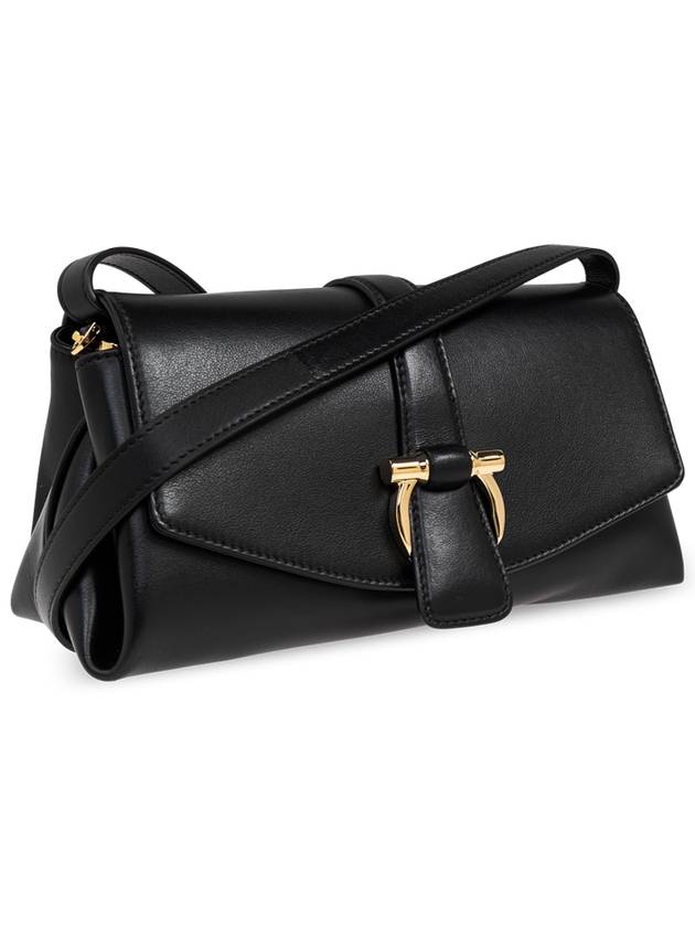 FERRAGAMO Leather Shoulder Bag, Women's, Black - SALVATORE FERRAGAMO - BALAAN 4