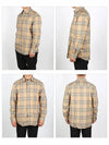 Men's Check Pattern Long Sleeve Shirt Beige - BURBERRY - BALAAN.