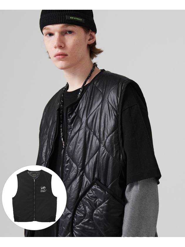 Reversible Wave Quilted Vest Black - GO STREET - BALAAN 2