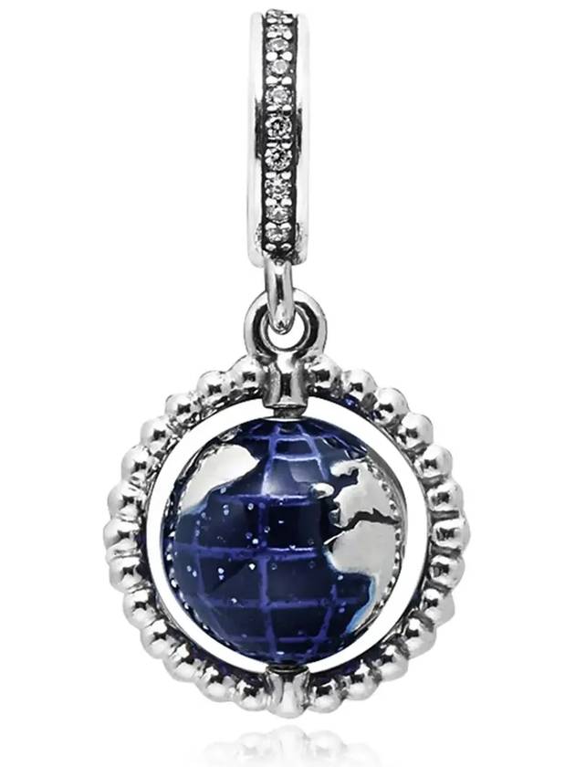 Spinning Globe Pendant Charm Silver - PANDORA - BALAAN 4