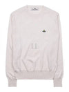 ORB Embroidered Crew Neck Knit Top Cream - VIVIENNE WESTWOOD - BALAAN 2