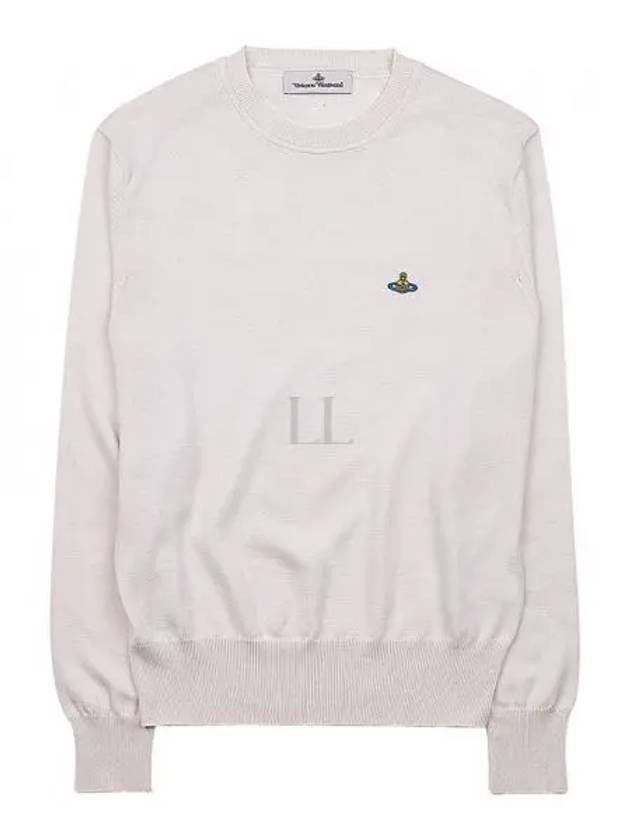 ORB Embroidered Crew Neck Knit Top Cream - VIVIENNE WESTWOOD - BALAAN 2