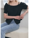 Felicity puff slit blouse black - MICANE - BALAAN 4