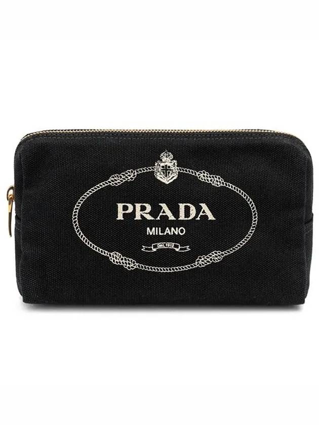 Canapa Logo Multi Pouch Black - PRADA - BALAAN.