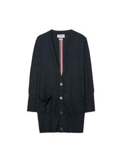 Back Stripe Cardigan Navy - THOM BROWNE - BALAAN 2