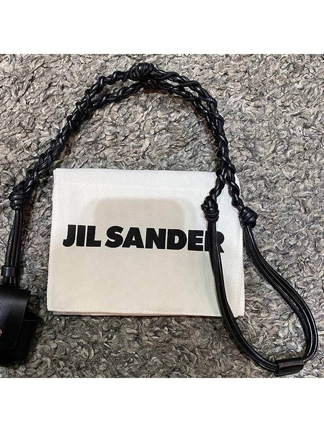 Logo leather TANGLE tangle pot case necklace dark black - JIL SANDER - BALAAN 8