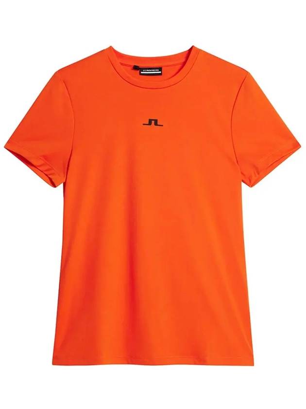 Ada Short Sleeve T-Shirt Tangerine Tango - J.LINDEBERG - BALAAN 2